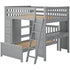Jackpot Deluxe Full over Twin L-Shape Bunk with Desk + Storage