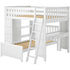 Jackpot Deluxe Full over Twin L-Shape Bunk with Desk + Storage