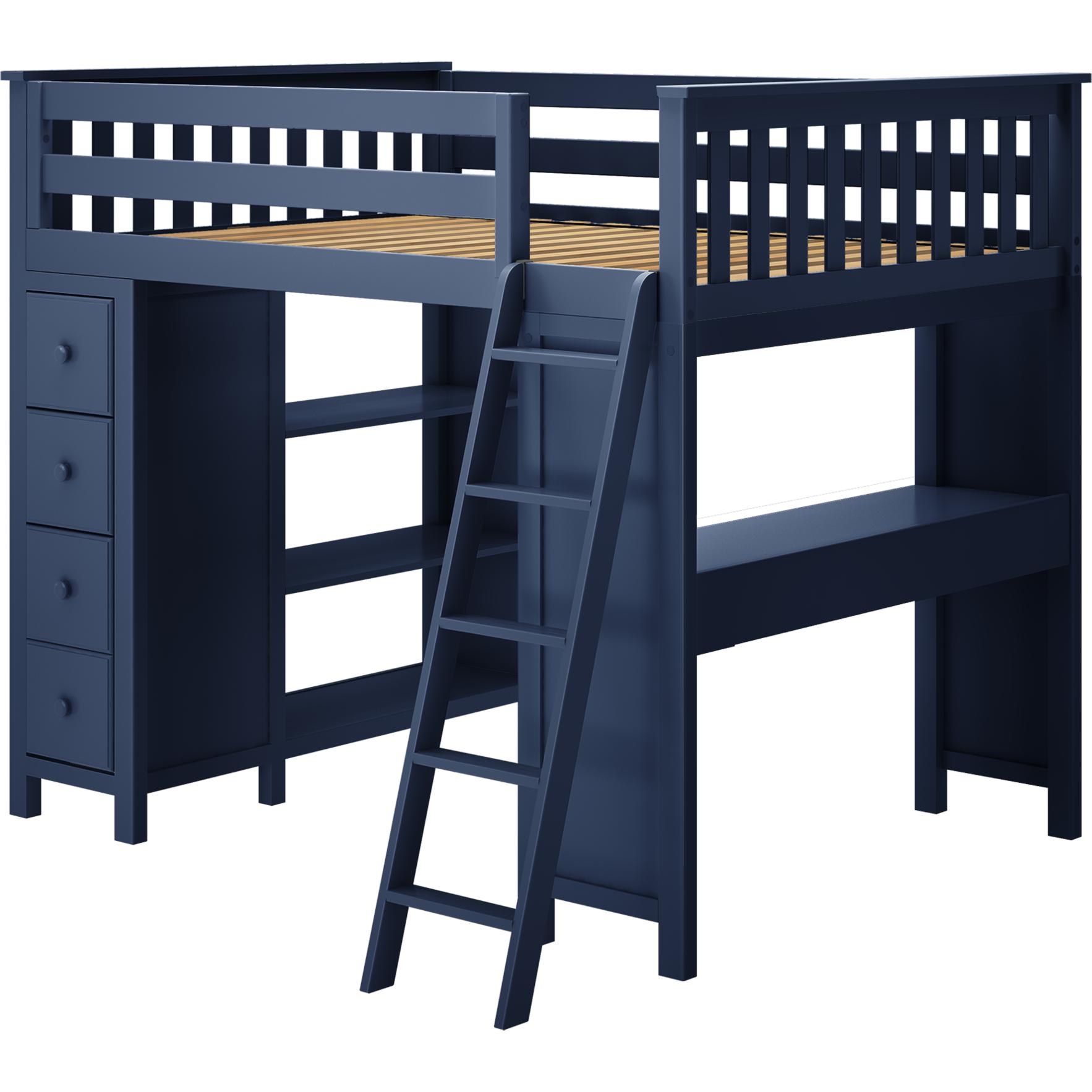 Jackpot Deluxe Full Size Loft with Desk + Storage