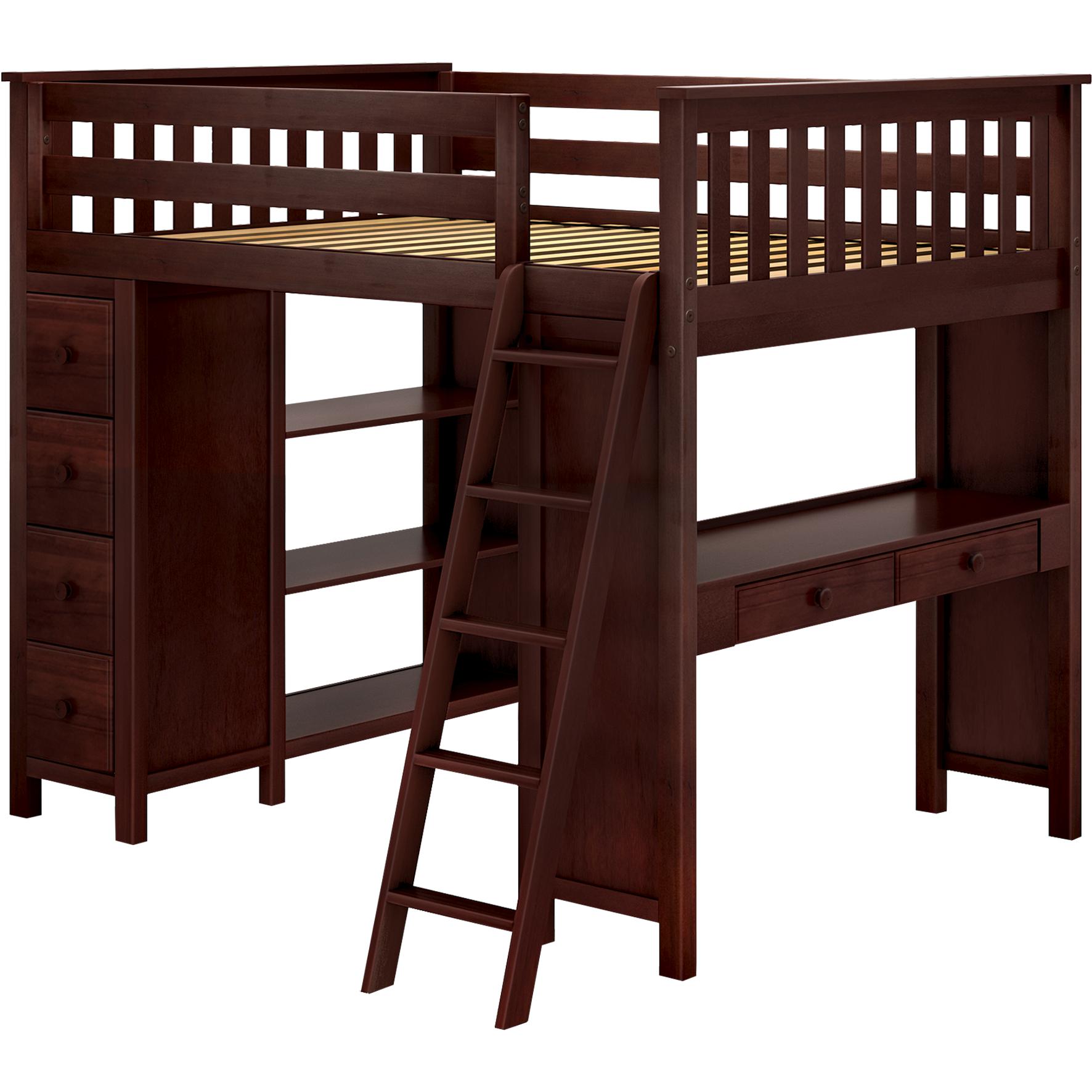 Jackpot Deluxe Full Size Loft with Desk + Storage