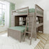 Jackpot Deluxe Full over Twin L-Shape Bunk with Desk + Storage