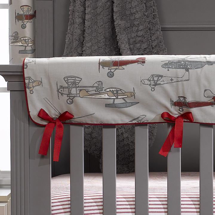 Vintage airplane crib bedding sale