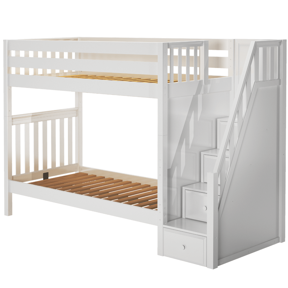Maxtrix Twin XL High Bunk Bed with Stairs