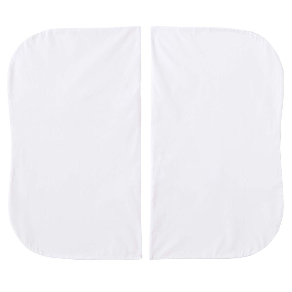 HALO Bassinest White Fitted Sheet Twin 2-Pack