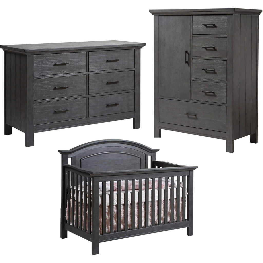 Pali Como Arch Forever Crib + Double Dresser + Door Chest Set