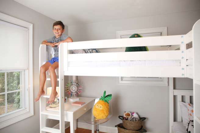 Twin corner loft beds deals