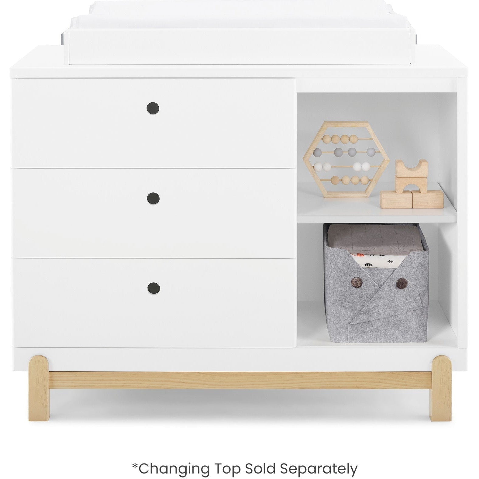 Delta Children Poppy 3-Drawer Dresser with Cubbies