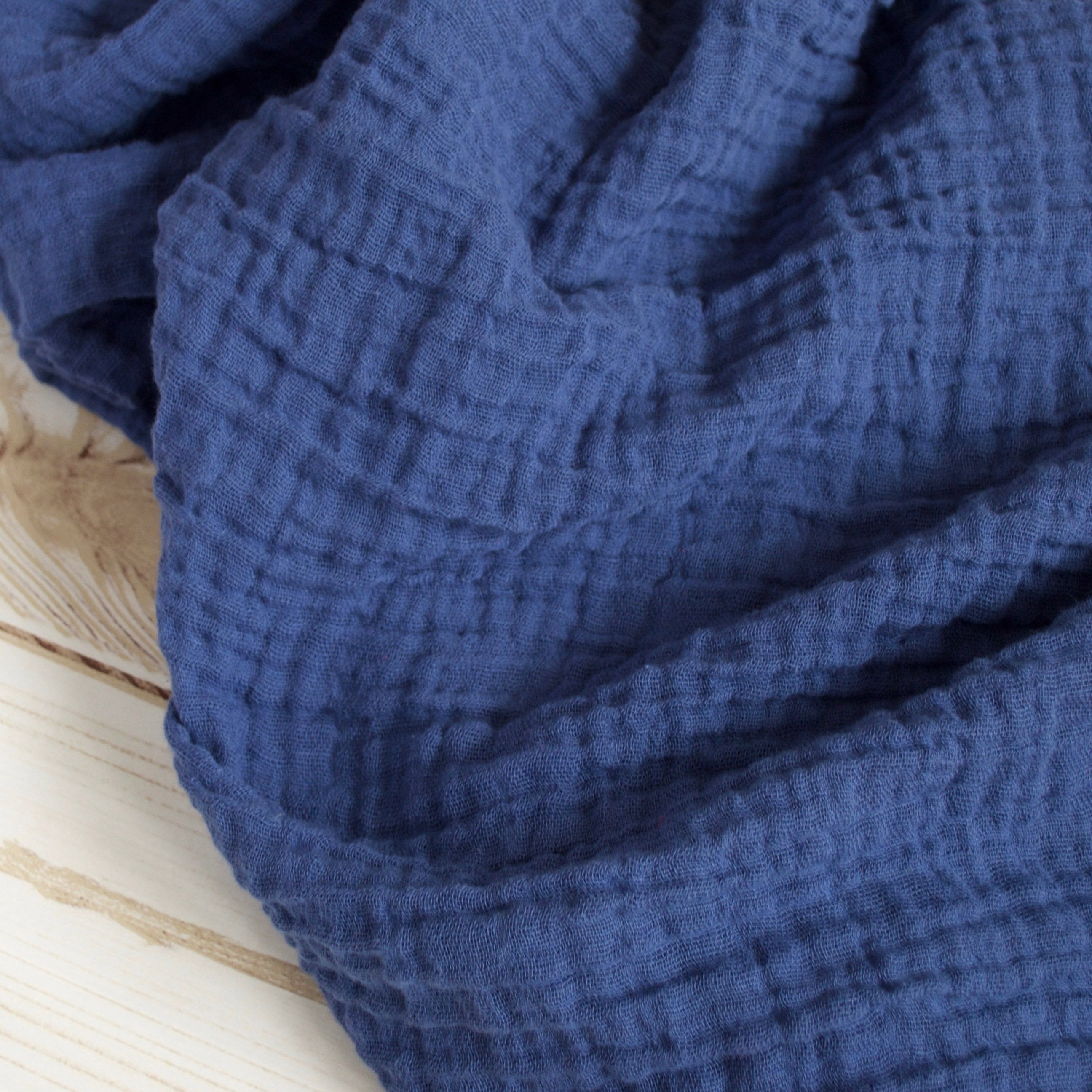 Sugar + Maple Classic Muslin Swaddle - Navy Blue