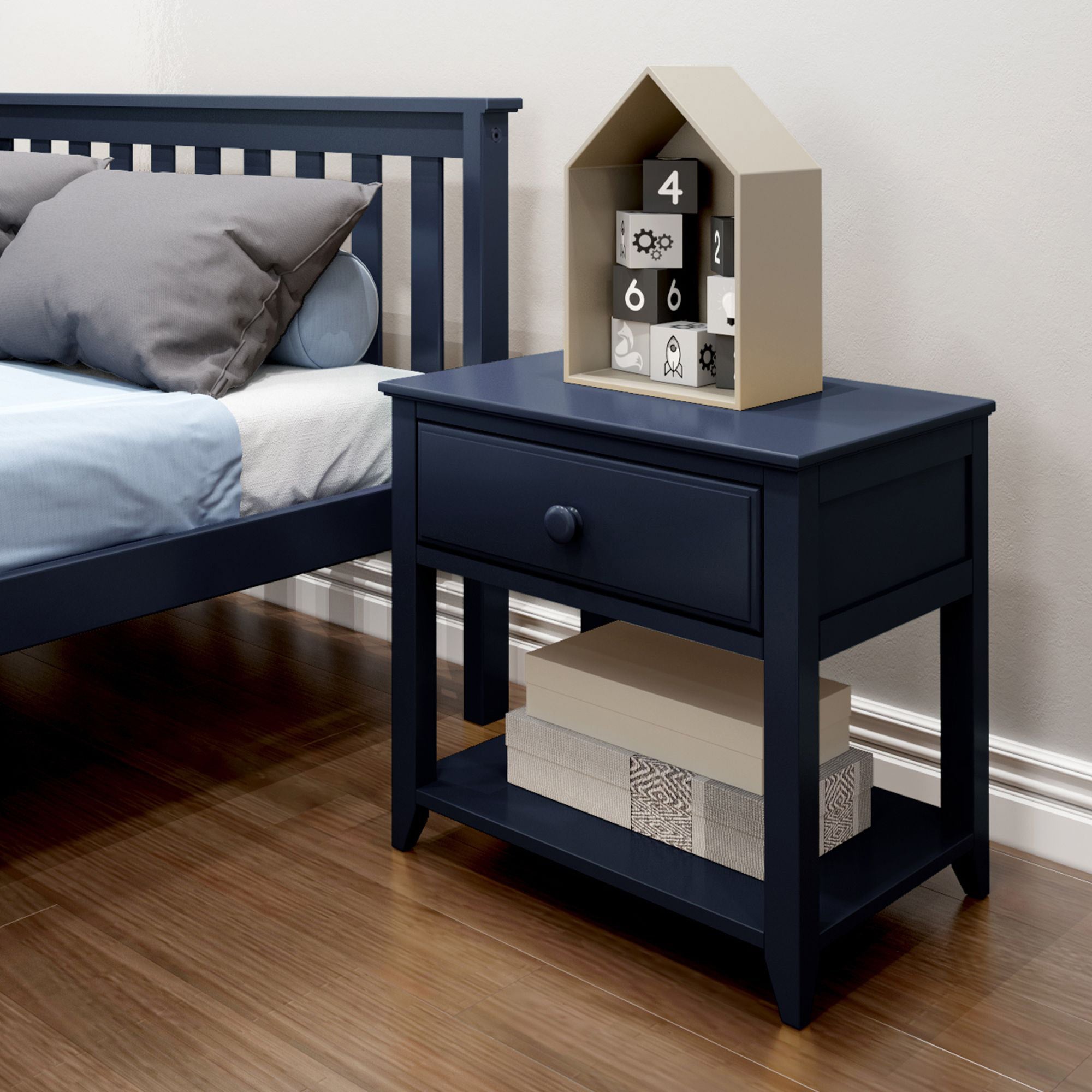Jackpot Deluxe Nightstand with Drawer and Shelf