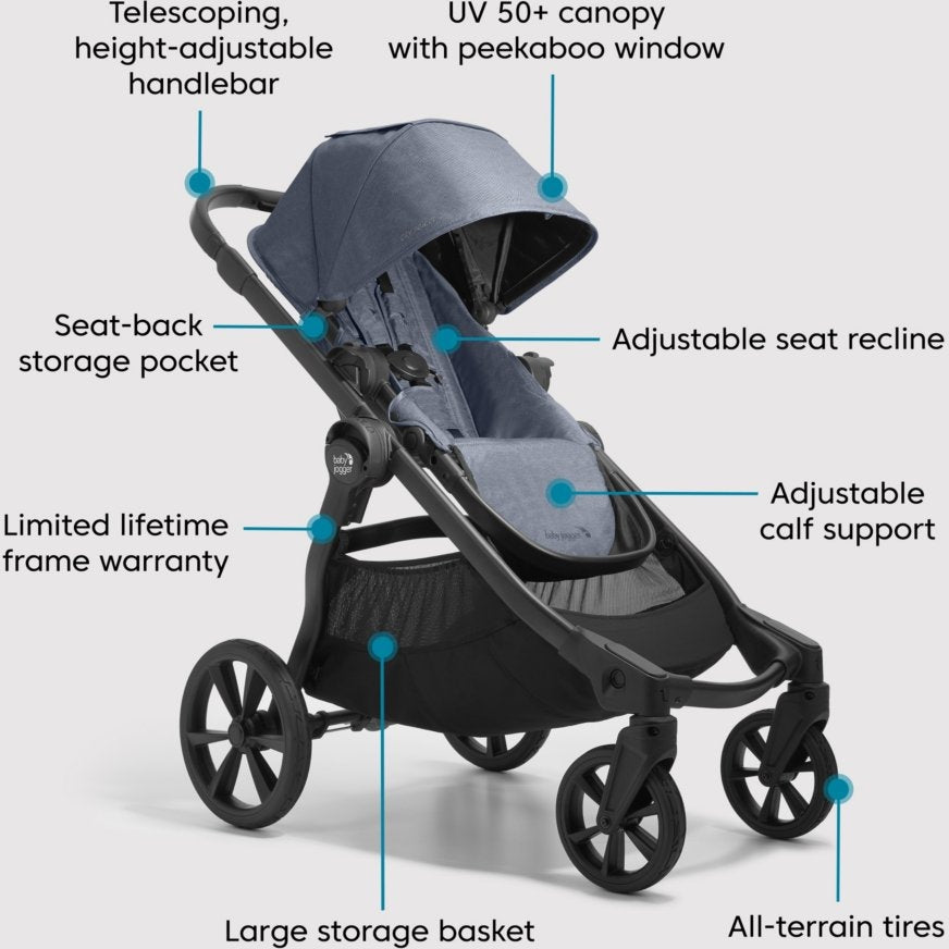 Baby Jogger City Select 2 + City GO 2 Travel System, Radiant Slate