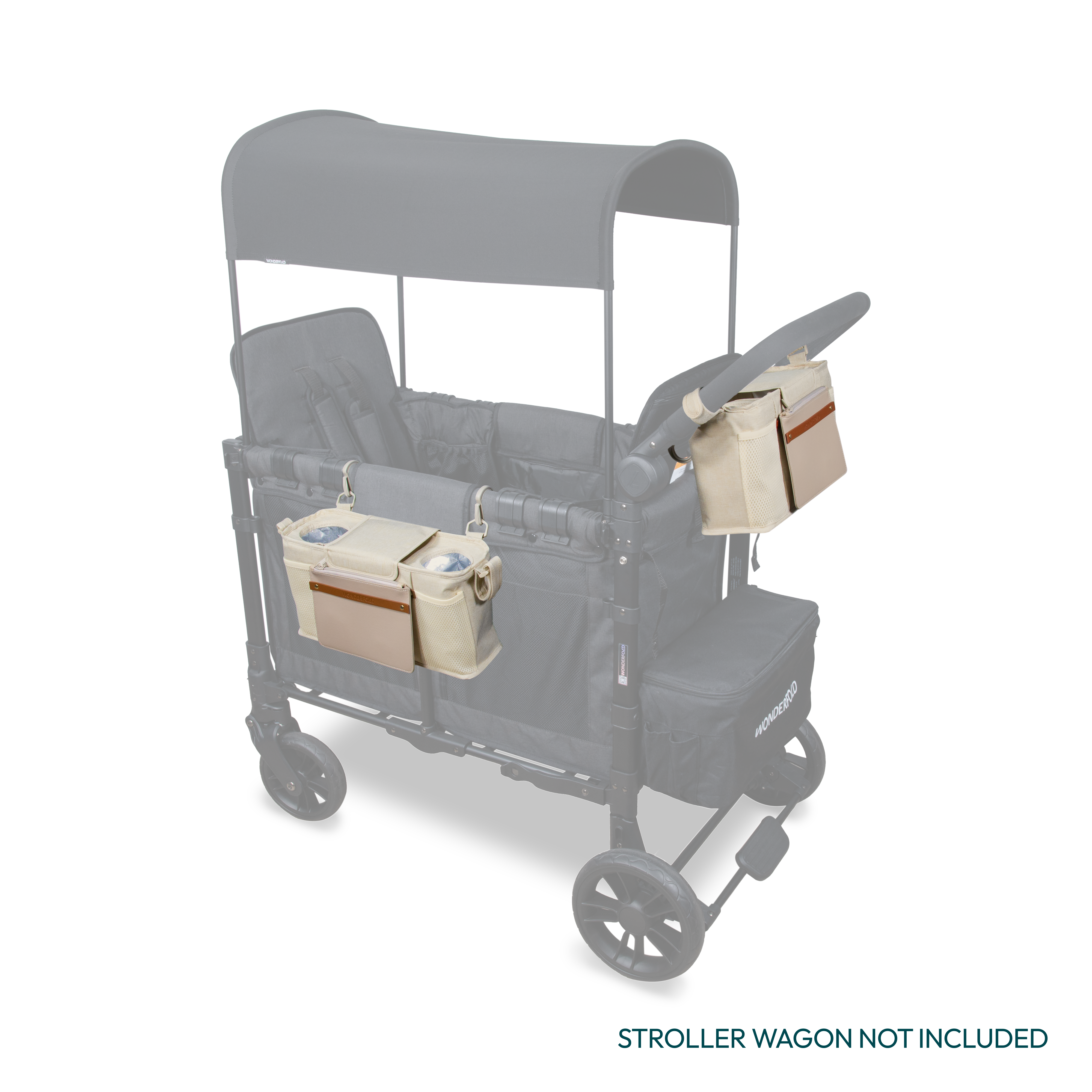 WonderFold Parent Console with Insulated Cup Holders