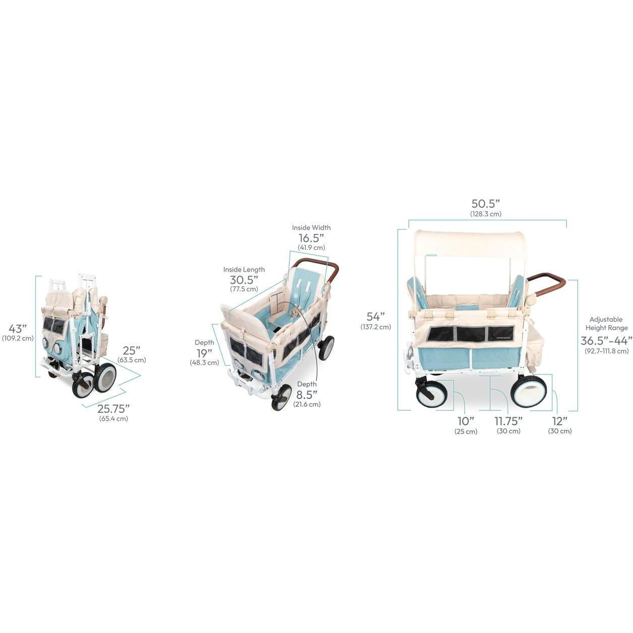 volkswagen stroller wagon WonderFold VW2 Volkswagen Stroller Wagon Bondi Blue