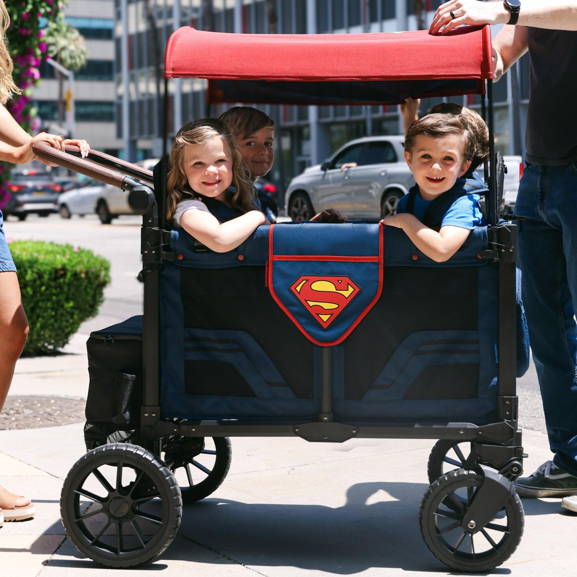 WonderFold Superman Luxe Pro Stroller Wagon (4-Seater)