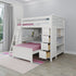 Jackpot Deluxe MAYFAIR1 Full over Twin L-Shaped Bunk with Desk + Storage