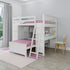 Jackpot Deluxe MAYFAIR1 Full over Twin L-Shaped Bunk with Desk + Storage