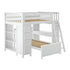 Jackpot Deluxe MAYFAIR1 Full over Twin L-Shaped Bunk with Desk + Storage