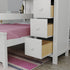 Jackpot Deluxe MAYFAIR1 Full over Twin L-Shaped Bunk with Desk + Storage