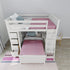 Jackpot Deluxe MAYFAIR1 Full over Twin L-Shaped Bunk with Desk + Storage