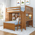 Jackpot Deluxe MAYFAIR1 Full over Twin L-Shaped Bunk with Desk + Storage