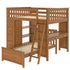 Jackpot Deluxe MAYFAIR1 Full over Twin L-Shaped Bunk with Desk + Storage