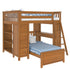 Jackpot Deluxe MAYFAIR1 Full over Twin L-Shaped Bunk with Desk + Storage