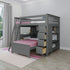 Jackpot Deluxe MAYFAIR1 Full over Twin L-Shaped Bunk with Desk + Storage