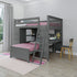 Jackpot Deluxe MAYFAIR1 Full over Twin L-Shaped Bunk with Desk + Storage
