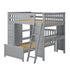 Jackpot Deluxe MAYFAIR1 Full over Twin L-Shaped Bunk with Desk + Storage