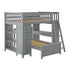 Jackpot Deluxe MAYFAIR1 Full over Twin L-Shaped Bunk with Desk + Storage