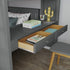 Jackpot Deluxe MAYFAIR1 Full over Twin L-Shaped Bunk with Desk + Storage