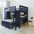 Jackpot Deluxe MAYFAIR1 Full over Twin L-Shaped Bunk with Desk + Storage