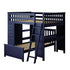 Jackpot Deluxe MAYFAIR1 Full over Twin L-Shaped Bunk with Desk + Storage