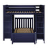 Jackpot Deluxe MAYFAIR1 Full over Twin L-Shaped Bunk with Desk + Storage