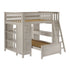 Jackpot Deluxe MAYFAIR1 Full over Twin L-Shaped Bunk with Desk + Storage