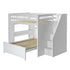 Jackpot Deluxe FULHAM1 Full over Full L-Shaped Bunk with Staircase + Desk