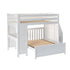 Jackpot Deluxe FULHAM1 Full over Full L-Shaped Bunk with Staircase + Desk