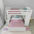 Jackpot Deluxe FULHAM1 Full over Full L-Shaped Bunk with Staircase + Desk