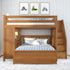 Jackpot Deluxe FULHAM1 Full over Full L-Shaped Bunk with Staircase + Desk