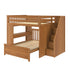 Jackpot Deluxe FULHAM1 Full over Full L-Shaped Bunk with Staircase + Desk