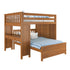 Jackpot Deluxe FULHAM1 Full over Full L-Shaped Bunk with Staircase + Desk