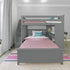 Jackpot Deluxe FULHAM1 Full over Full L-Shaped Bunk with Staircase + Desk