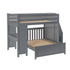 Jackpot Deluxe FULHAM1 Full over Full L-Shaped Bunk with Staircase + Desk