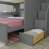 Jackpot Deluxe FULHAM1 Full over Full L-Shaped Bunk with Staircase + Desk