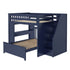 Jackpot Deluxe FULHAM1 Full over Full L-Shaped Bunk with Staircase + Desk