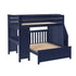 Jackpot Deluxe FULHAM1 Full over Full L-Shaped Bunk with Staircase + Desk
