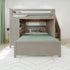 Jackpot Deluxe FULHAM1 Full over Full L-Shaped Bunk with Staircase + Desk