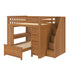 Jackpot Deluxe BUXTON4 Full over Twin L-Shaped Bunk with Staircase + Desk + Storage