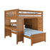 Jackpot Deluxe BUXTON4 Full over Twin L-Shaped Bunk with Staircase + Desk + Storage