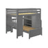 Jackpot Deluxe BUXTON4 Full over Twin L-Shaped Bunk with Staircase + Desk + Storage