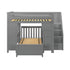 Jackpot Deluxe BUXTON4 Full over Twin L-Shaped Bunk with Staircase + Desk + Storage